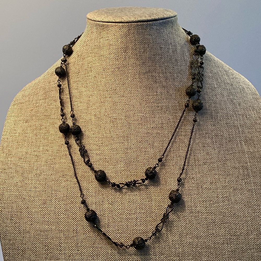 Two Branded Black Necklaces